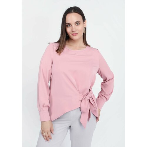 Блуза , повседневный стиль, размер 56, розовый