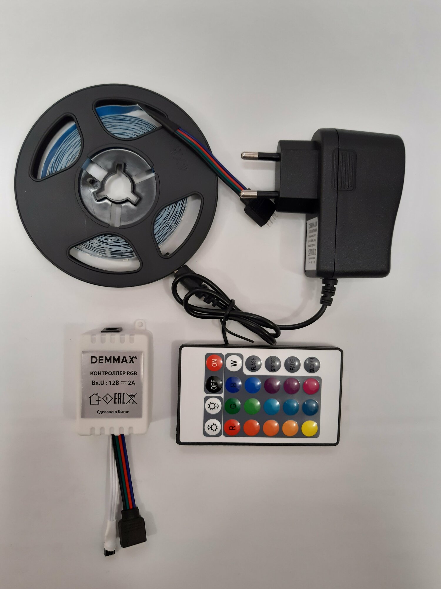 Светодиодная лента, Комплект для светодиодной подсветки Demmax 5м, DSL-001