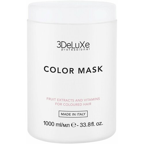 Маска для окрашенных волос 3DELUXE COLOR MASK 1000мл маска для окрашенных волос 3deluxe professional color mask 300 мл