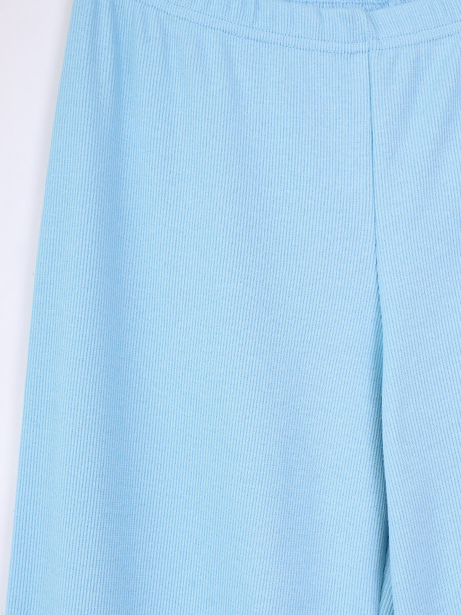 Пижама CATFIT, футболка, брюки, короткий рукав, стрейч, без карманов, трикотажная, пояс на резинке, размер 42, голубой - фотография № 4