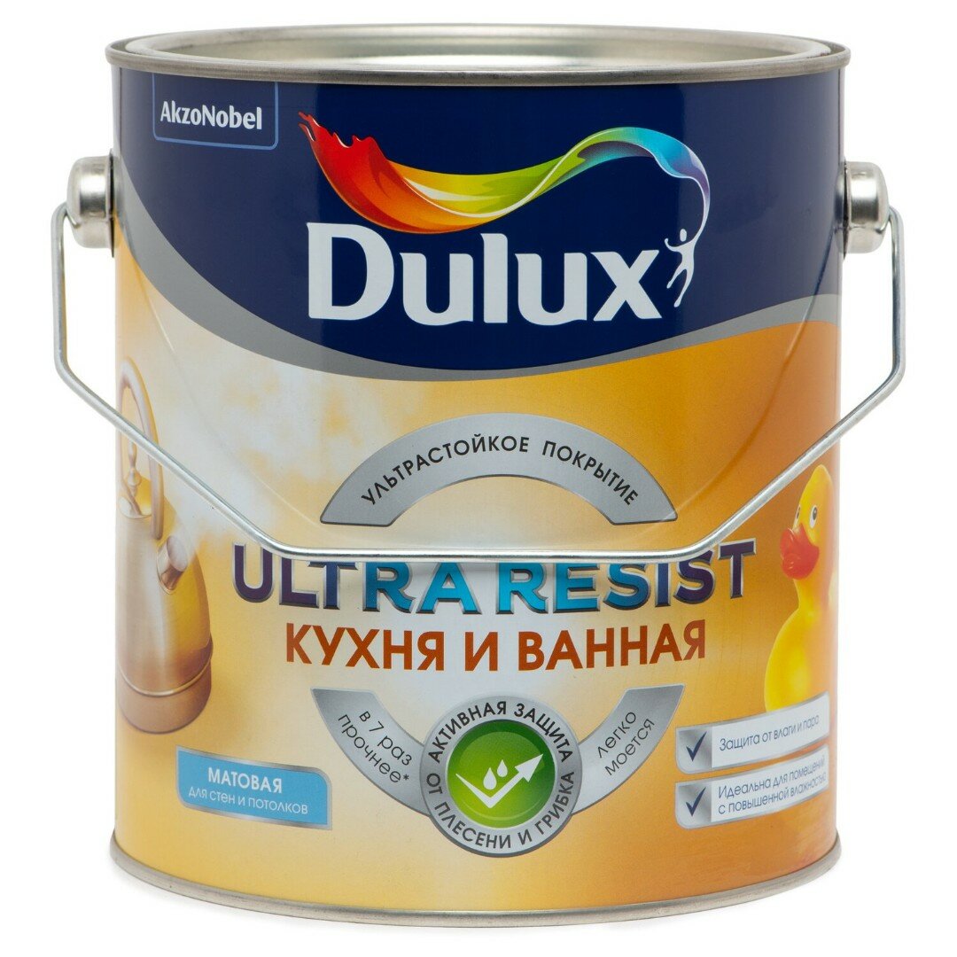 Краска латексная Dulux Ultra Resist Кухня и ванная