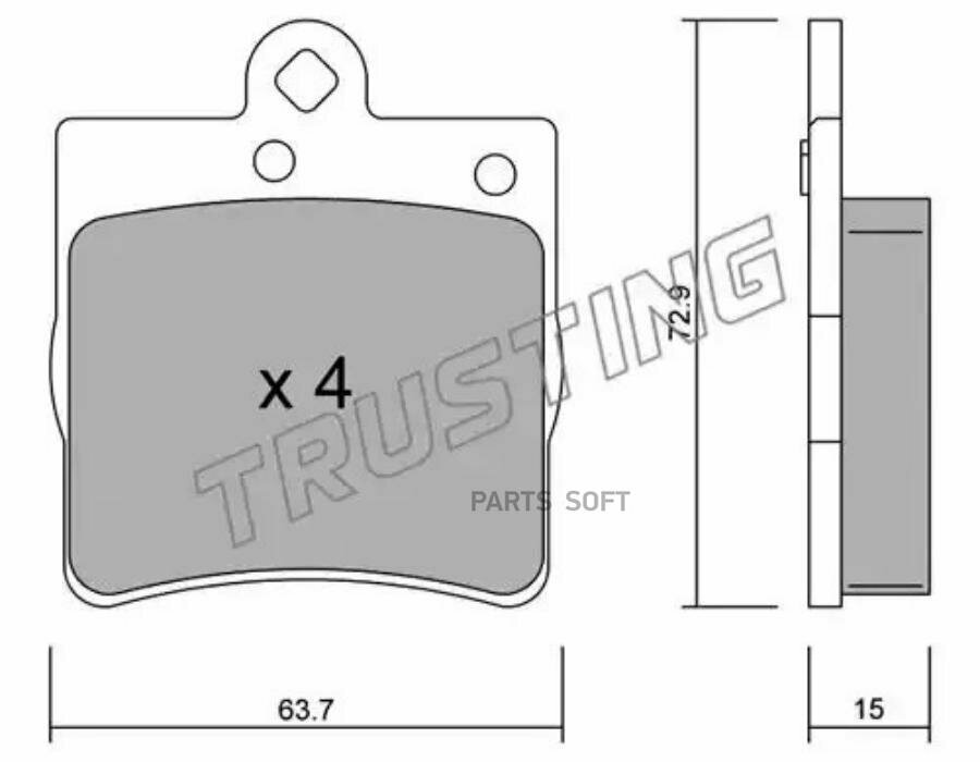 К-т дисков. тормоз. колодок MB C140/W202 Trusting арт. 3520