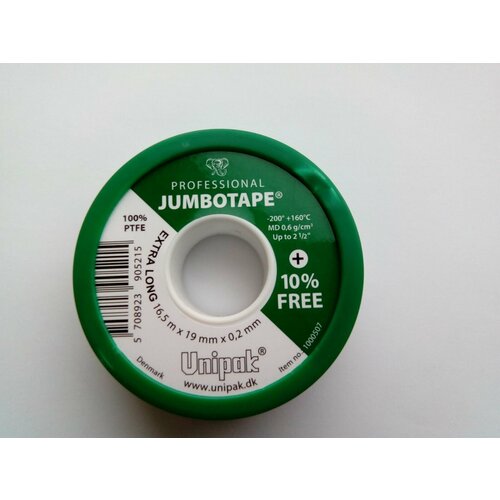 Лента Фум 16,5мм*0,2ммх16,5м JUMBOTAPE Unipak