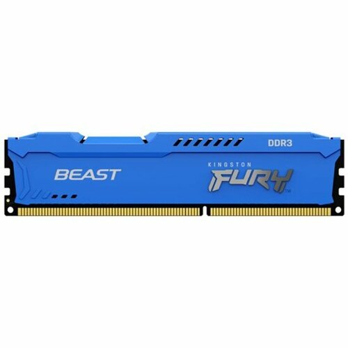 Оперативная память Kingston DDR3 4Gb 1600MHz pc-12800 FURY Beast Blue (KF316C10B/4) оперативная память kingston ddr3 16gb 2x8gb 1600mhz pc 12800 fury beast blue kf316c10bk2 16