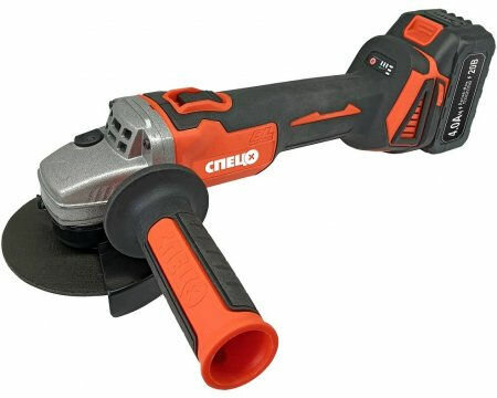 УШМ аккумуляторная Спец БШУ12518ЛИБ, 20 В Li-ion 2x4 Ач, 125 мм - фото №1