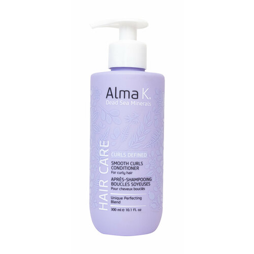 ALMA K. Smooth Curls Conditioner Кондиционер для вьющихся волос разглаживающий, 300 мл смягчающая маска для вьющихся волос alma k smooth curls mask 200 мл