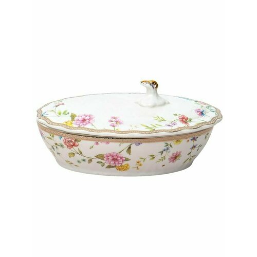 Паштетница с крышкой емкость для хранения, икорница, масленка Balsford, фарфор, 190 мл