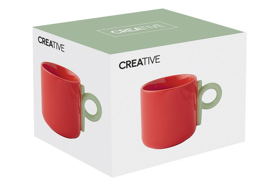 Кружка Easy Life 0.35л "Creative" (красный) в подарочной упаковке.