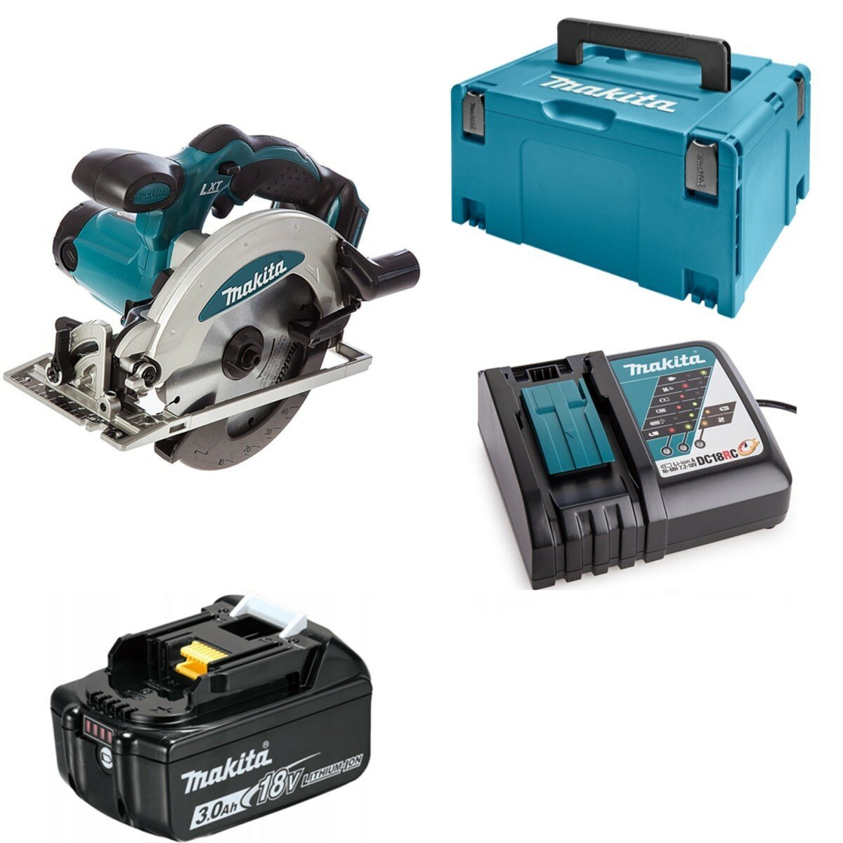 Аккумуляторная дисковая пила Makita 165мм DSS610RF1J (18V 1 x 3.0Ah Li-Ion Makpac)