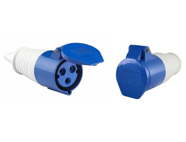 фото Розетка силовая кабельная переносная 2Р+PЕ 16А 220В IP44 TDM 213