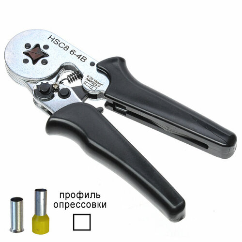 Пресс-клещи для втулочных наконечников 0,08-6 кв. мм HSC8 6-4B Derui