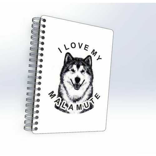 Блокнот B6 деревянный #huskydom I love my malamute 0001300 блокнот b6 деревянный huskydom сердце just love просто люби 1021200