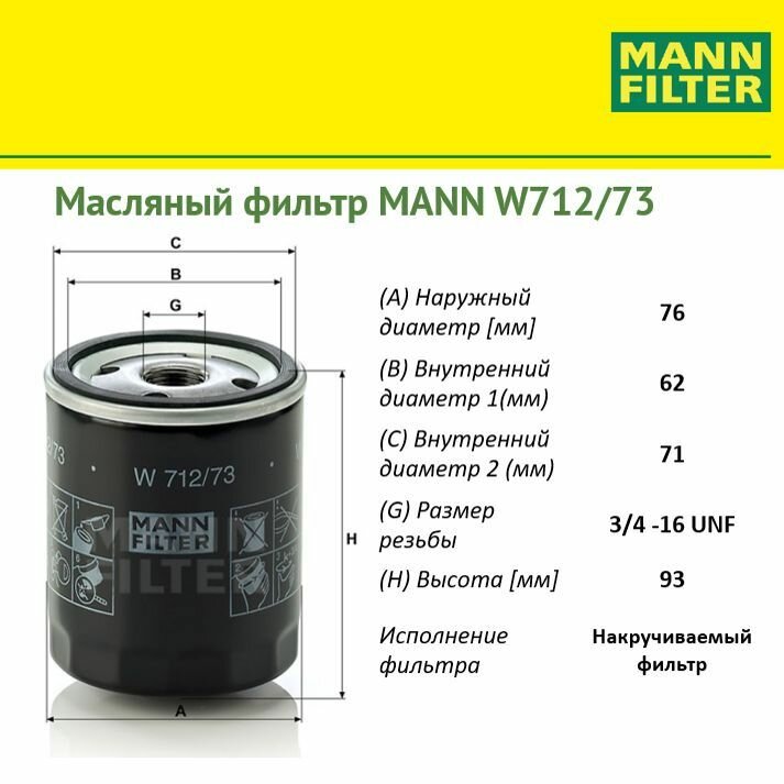 Масляный фильтр Mann-Filter - фото №5