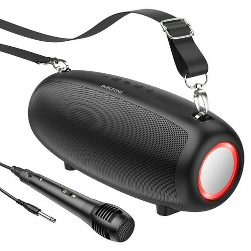 Портативная колонка Borofone модель BP1310 Вт1500 мАч BT53 TFcard USB AUX FM-радио чёрная 401400₽