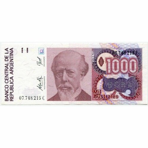 Банкнота 1000 аустралей. Аргентина 1988 аUNC аргентина 1 аустраль 1985 unc p 320 на банкноте 1000 песо