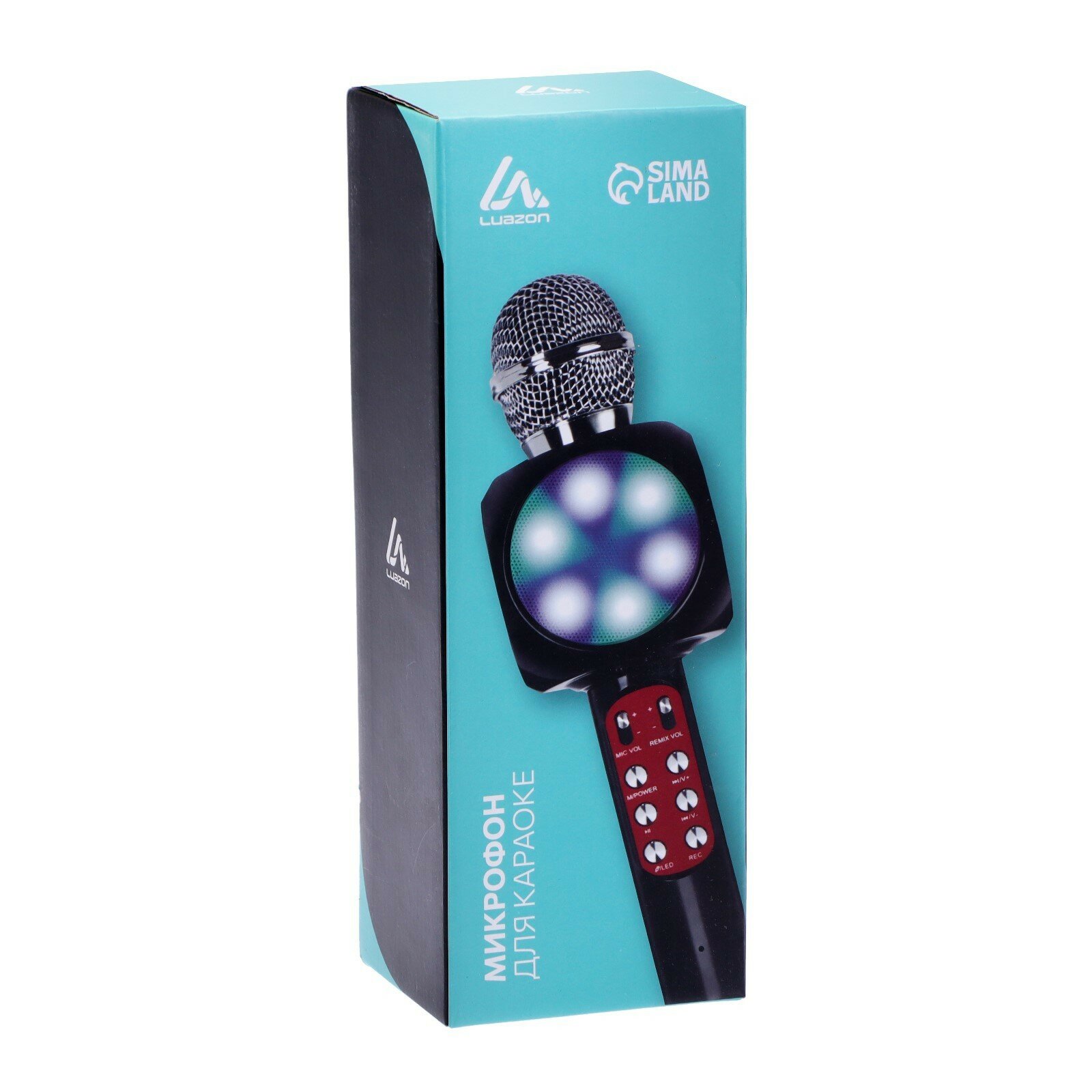 Luazon Home Микрофон для караоке LuazON LZZ-60, 1800 мАч, LED, чёрный — фото 12