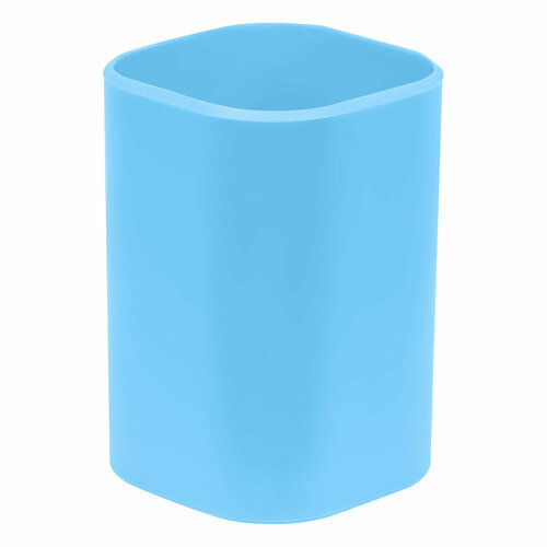 подставка ступенькадетская цвет голубой Подставка-стакан СТАММ Фаворит, пластиковая, квадратная, голубая - 6 шт.