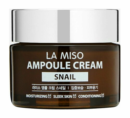 Ампульный крем для лица с экстрактом слизи улитки La Miso Ampoule Cream Snail