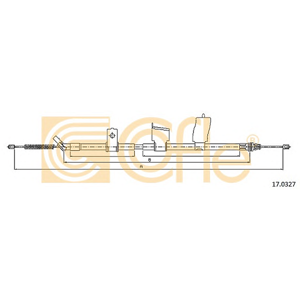 COFLE 92.17.0327 трос ручника задний левый l1833 / 1647 7 seats\ Nissan (Ниссан) qashqai all 07-13