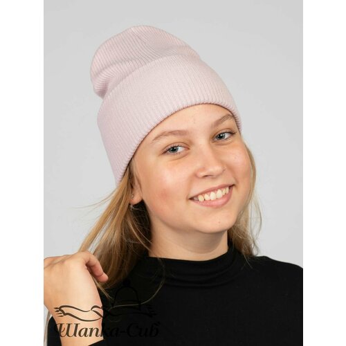 фото Шапка бини , размер свободный, фиолетовый шапка-сиб