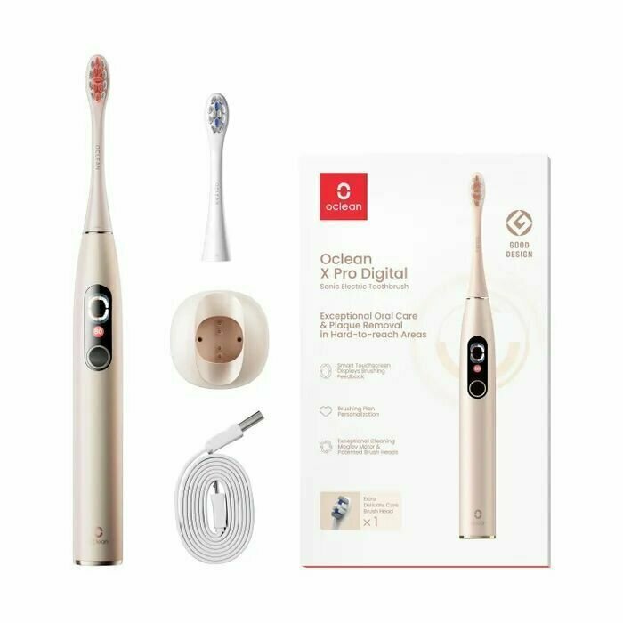 Зубная щетка электрическая Oclean X Pro Digital Y2076 (C01000383), золотистый