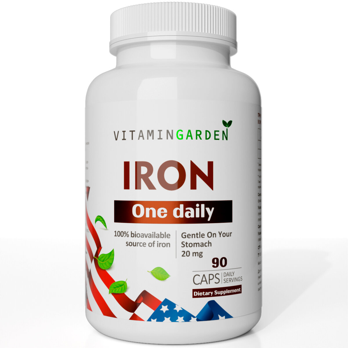Железо и витамин С - для укрепления иммунитета и повышения жизненного тонуса, 90 капсул.