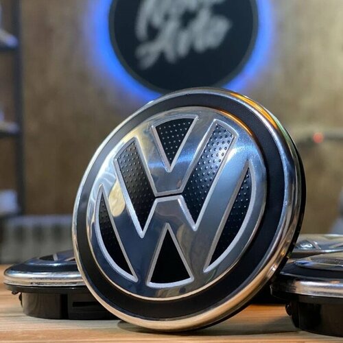 1шт, 65мм, Колпачок заглушка Фольксваген Volkswagen на центральное отверстие (ступица) литых дисков рельефный