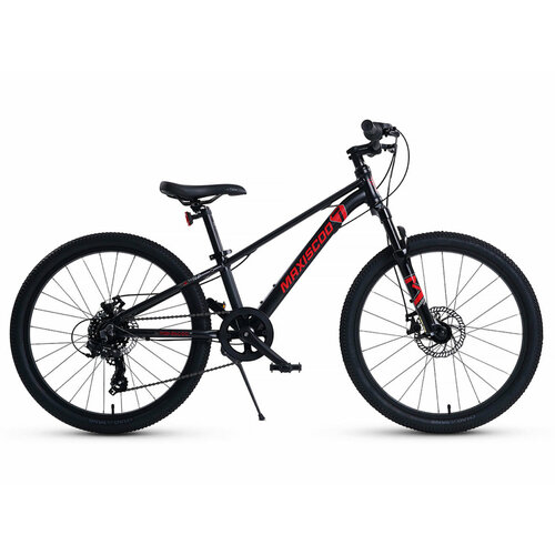 Подростковый велосипед Maxiscoo 7Bike Disc 24' (2024) 24 Черный (130-150 см) подростковый велосипед forward titan 24 1 0 2022 24 зелено серый 130 150 см