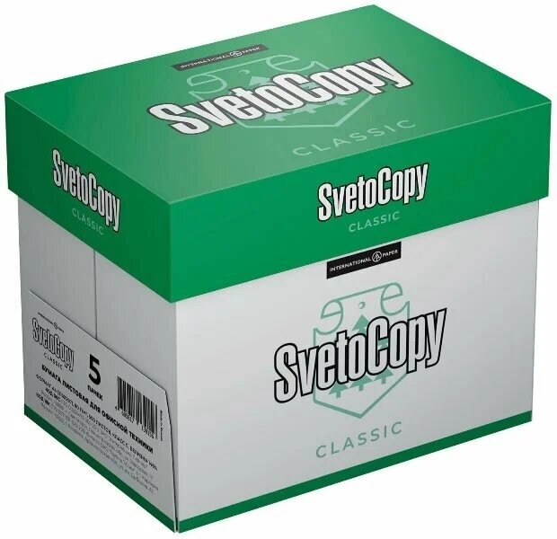 Бумага SvetoCopy A4 Classic 80 г/м², 5 пачек, 500 л, белая