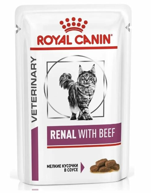 Влажный корм Royal Canin Renal при почечной недостаточности Говядина 85г х 12шт