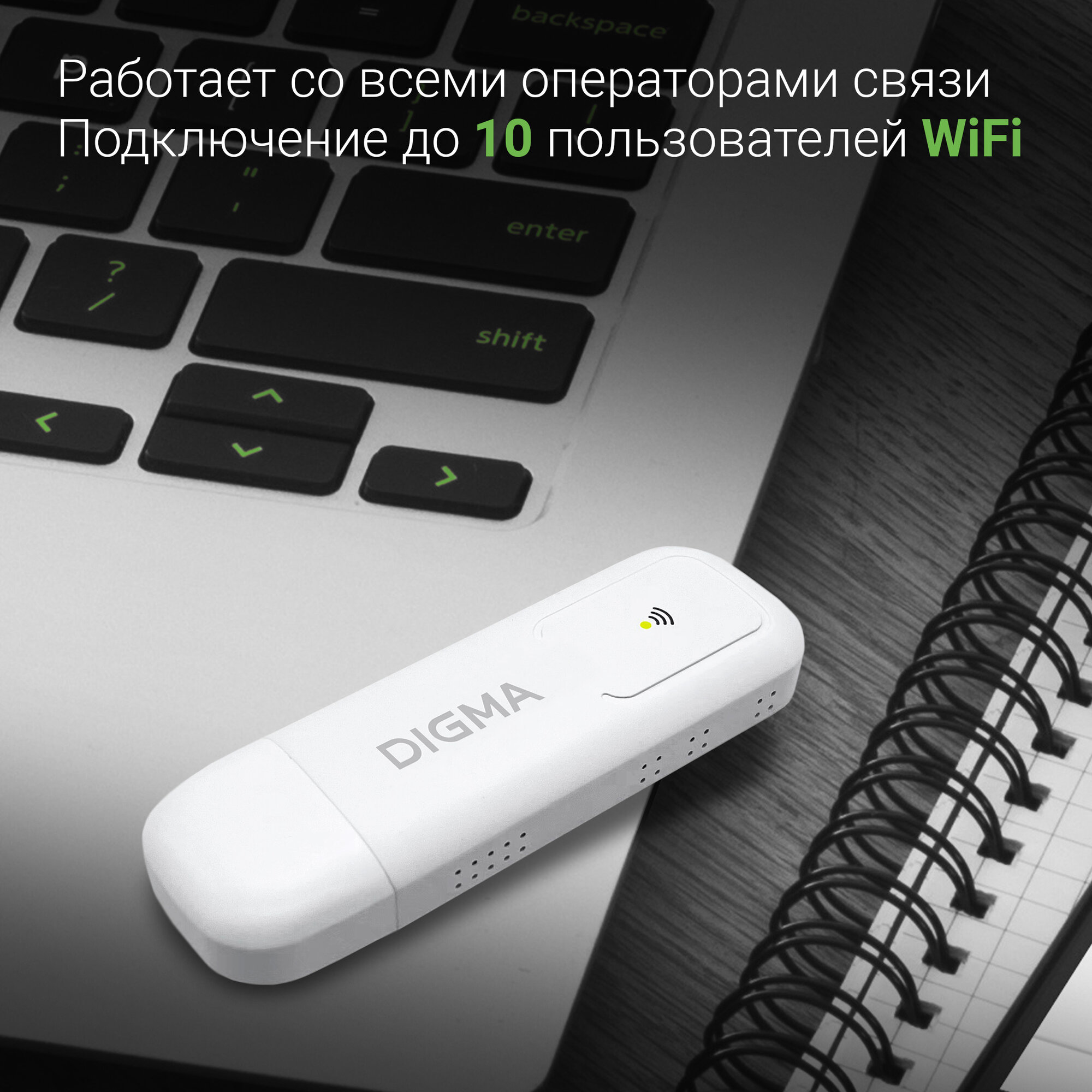 Роутер с сим картой, роутер wifi, модем Digma Dongle Wi-Fi DW1960