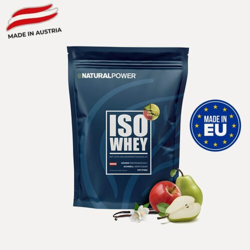Изображение товара Изолят протеина Natural power 1000 гр Ваниль-Яблоко-Груша, Австрия