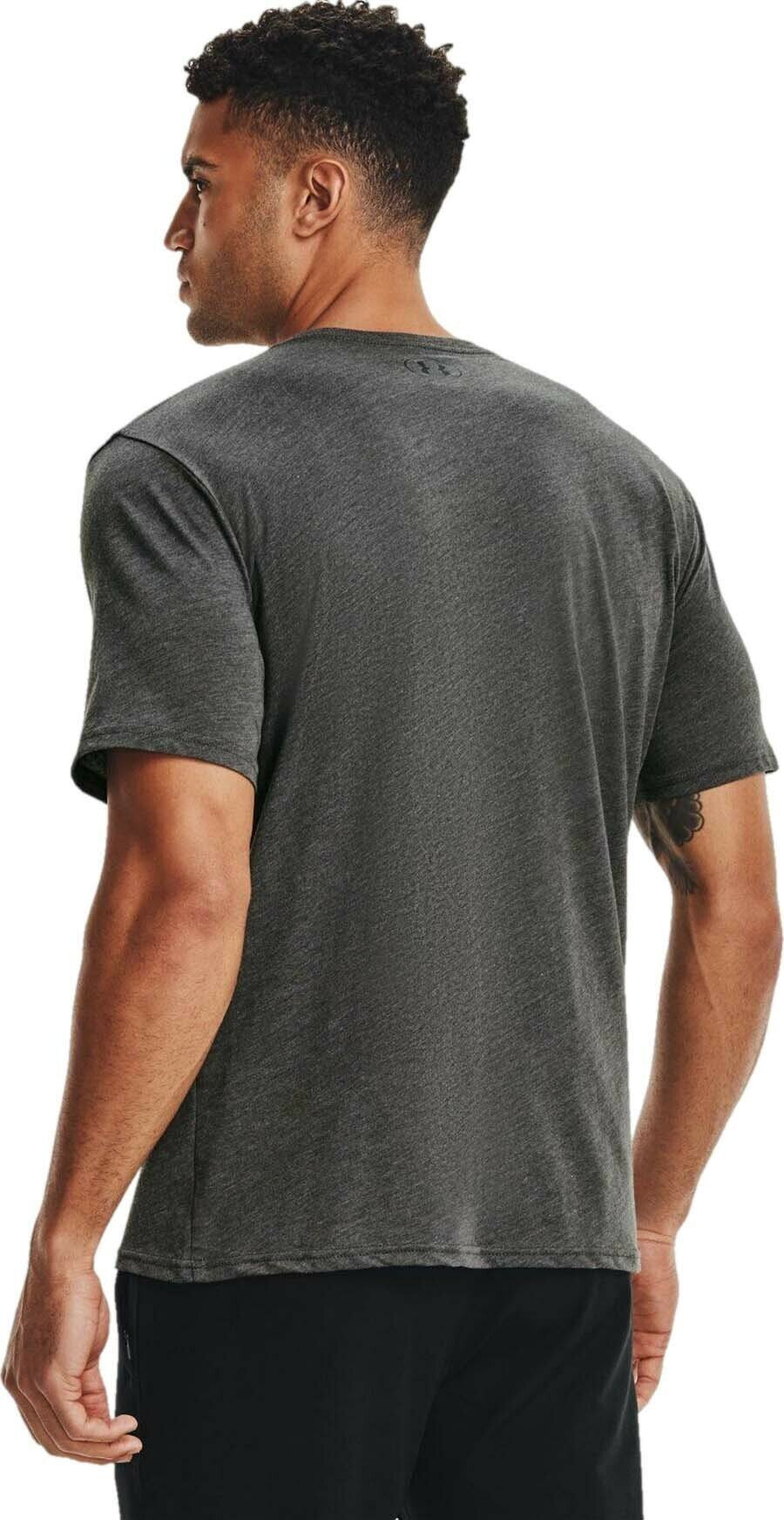 Футболка спортивная Under Armour Sportstyle Left Chest Logo SS, 1 шт., размер LG, серый/черный — фото 1