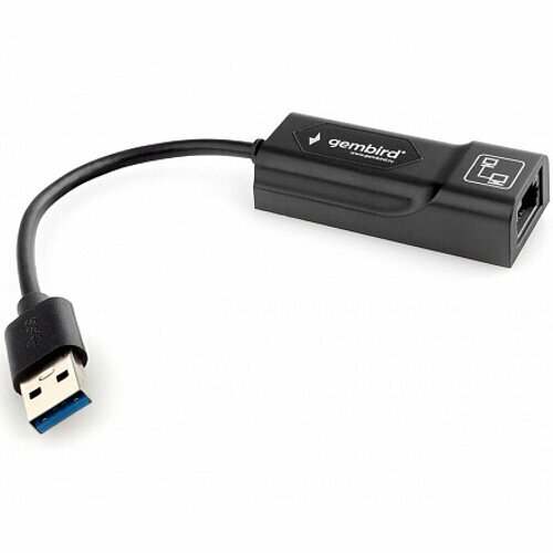 Сетевая карта RJ-45 Gembird NIC-U5 USB3.0 на LAN Ethernet кабель адаптер - чёрный звуковая карта asus usb xonar u5 с media cm6631a 5 1