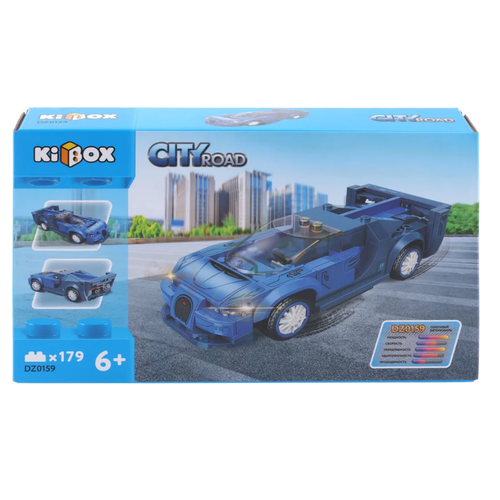 KIBOX Конструктор CityRoad Гоночный автомобиль 179 деталей DZ0159