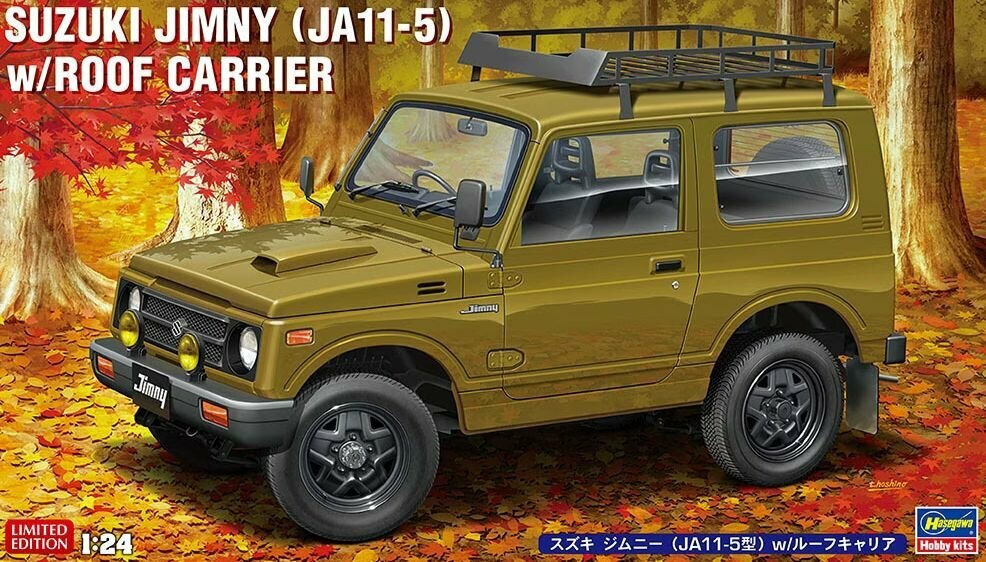 Hasegawa Автомобиль Suzuki Jimny (JA11-5) w/Roof Carrier (1:24) Модель для сборки