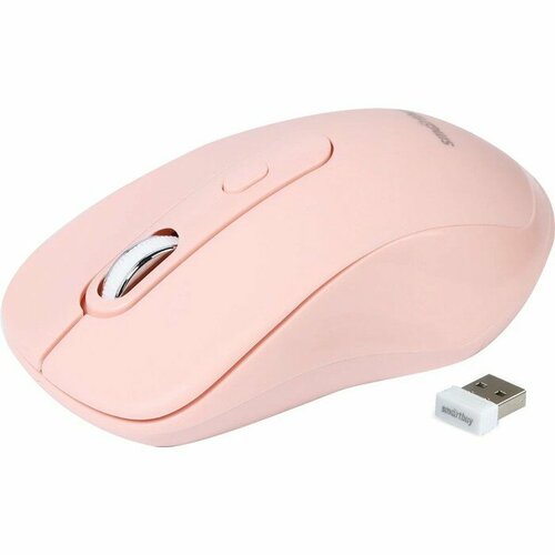 Мышь Smartbuy 282AG-N Nude, беспроводная, оптическая, 1600 dpi, 1хAAA, USB, розовая мышь smartbuy one 359g беспроводная оптическая 1600 dpi usb 1xaa бело серая