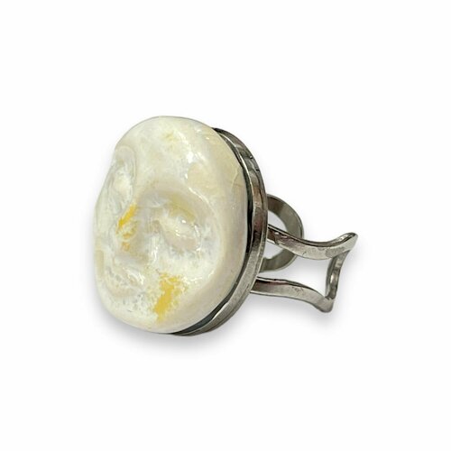 Кольцо DARIDARI, белый, желтый