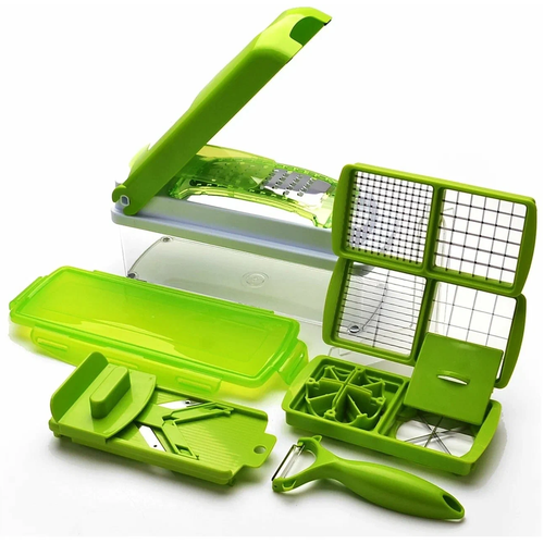Nicer Dicer Овощерезка Многофункциональный набор 10 предметов терка овощечистка с емкостью овощерезка Найсер Дайсер 999₽
