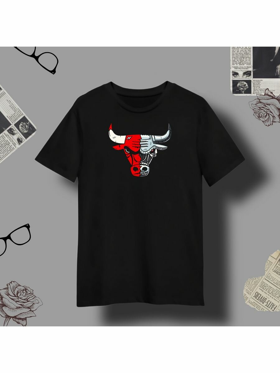 Футболка красный бык chicago bulls