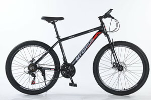 Велосипед Горный MTO Ride 26", 2023, 17", черно-красный