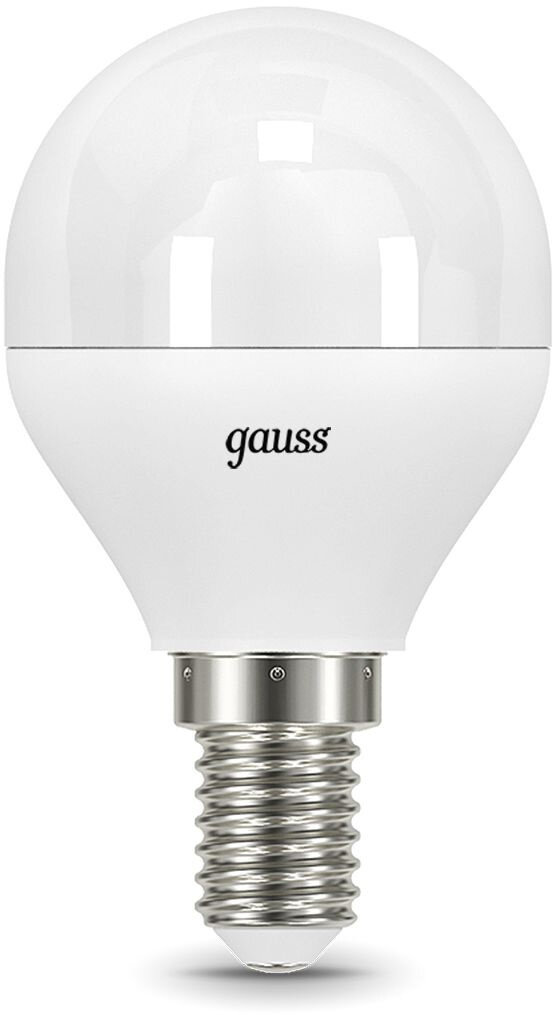 Лампа светодиодная Gauss 9.5Вт цок: E14 шар 220B 4100K св. свеч. бел. нейт. (упак:10шт) (105101210)