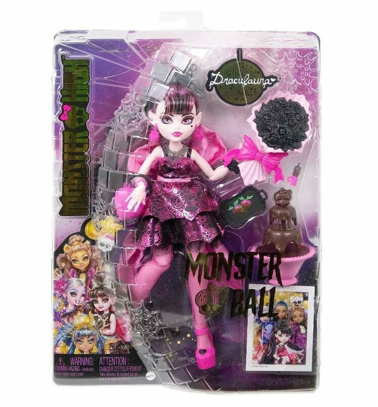 Кукла Дракулаура Monster high Бал монстров, Monster Ball Draculaura Doll HNF68