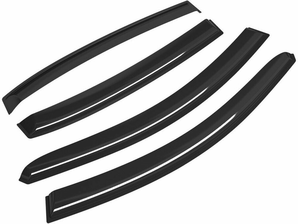 Дефлекторы на окна Voron Glass CORSAR Kia Rio II 2005-2011, комплект 4шт, - фото №7