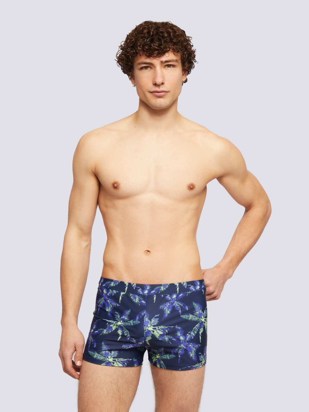 фото Купальные плавки (трусы для плавания), цвет зеленый, темно-синий, размер L 214239762085