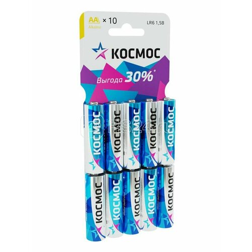 Батарейка пальчиковая, LR6, алкалиновая, блистер, АА, KOCLR610BL(KOC-LR6-10BL), 10шт, (уп.)