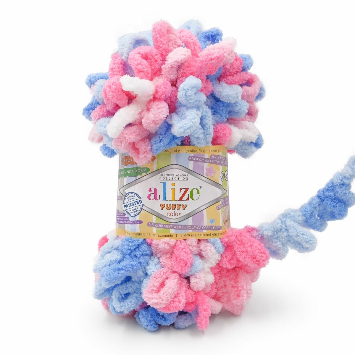 Пряжа Alize 'Puffy Color' 100г 9м (100% микрополиэстер) (6525 секционный)