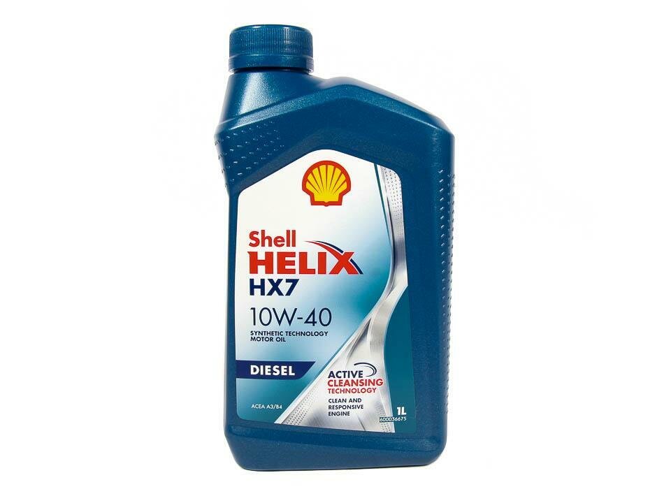 Моторное масло полусинтетика Shell Helix HX7 Diesel API CF 10W-40 1L (550046357)