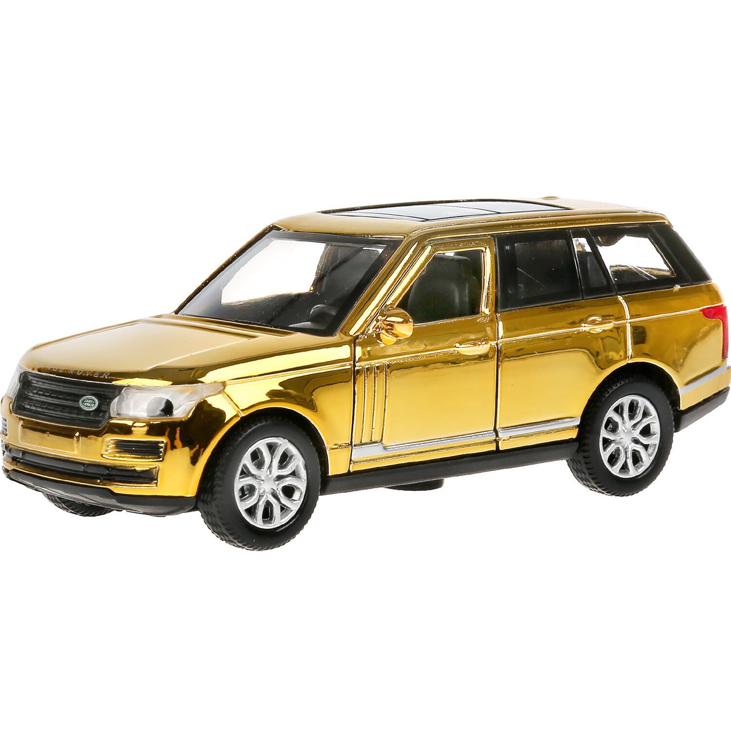 Машинка игрушка детская для мальчика Range Rover Vogue хром Технопарк детская модель металлическая коллекционная инерционная