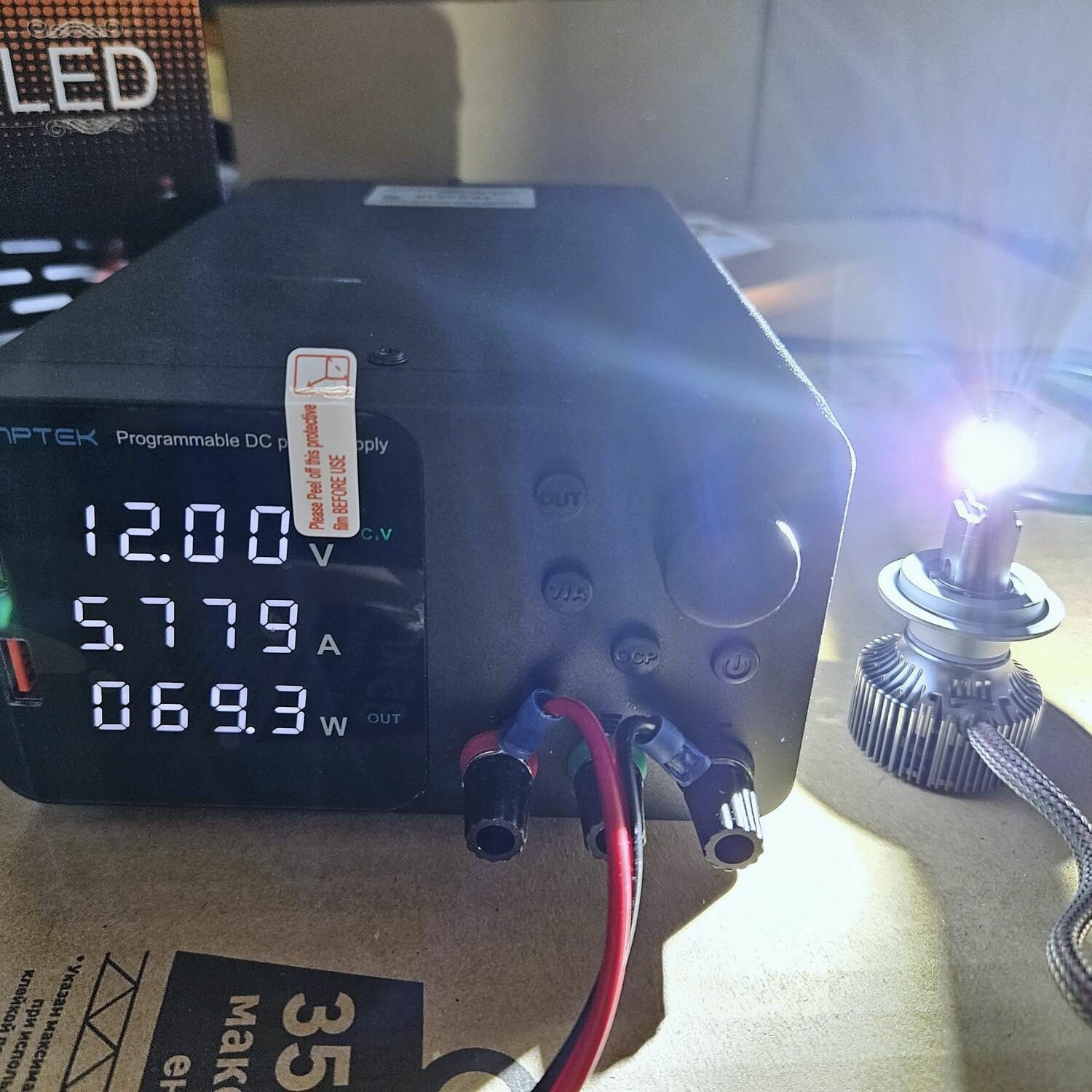 Светодиодные лампы H11, супер яркие, мощность одной лампы - 65W (комплект 2 шт - 130W), LED Premium H11, 6000K — фото 1